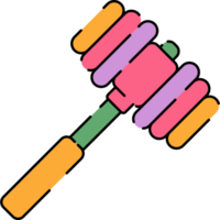 Cute Squeak Hammer Toys for Kids Isolated Transparent Background png