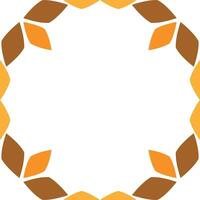 floral frame ornament design on white background vector