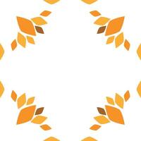 floral frame ornament design on white background vector