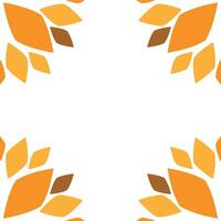 floral frame ornament design on white background vector