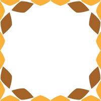 floral frame ornament design on white background vector
