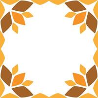floral frame ornament design on white background vector
