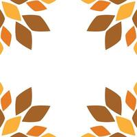 floral frame ornament design on white background vector