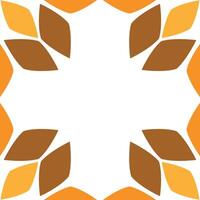 floral frame ornament design on white background vector