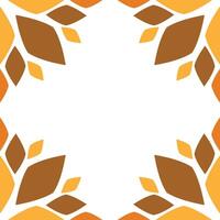 floral frame ornament design on white background vector