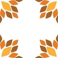 floral frame ornament design on white background vector