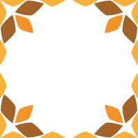 floral frame ornament design on white background vector
