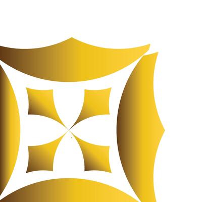 luxury golden geometric ornament