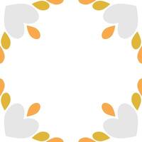 beautiful flower petal frame design vector