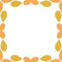 beautiful flower petal frame design vector
