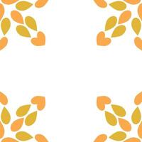 beautiful flower petal frame design vector