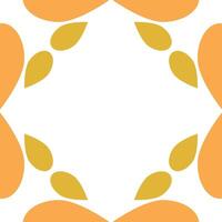 beautiful flower petal frame design vector