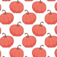 Pattern with orange pumpkin. Autumn pumpkin in flat style on a white background. Pattern for textile, wrapping paper, background. Autumn background. vector