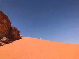 Dune desert sky background. photo
