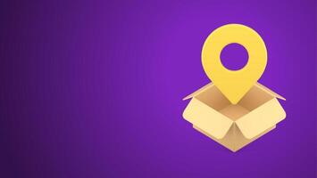 Courier cargo delivery service tracking application order shipment GPS navigation 3d icon vector