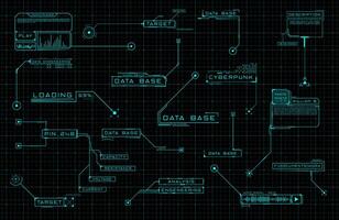 HUD callout design elements. vector
