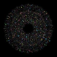 Big data circular visualization vector