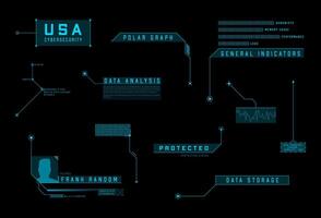 HUD callout UI design elements. vector