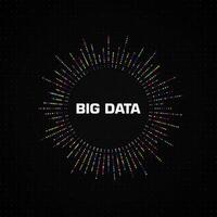 Big data circular visualization vector