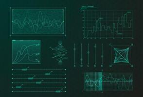 Set of HUD infographic elements. vector