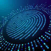 Big data fingerprint visualization. vector