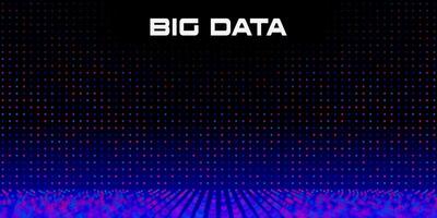Big Data grid with Depth of Field Effect vector
