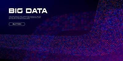 Big Data curved stream. vector