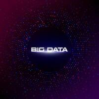 Big data circular visualization vector