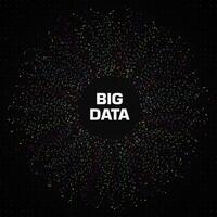 Big data circular visualization vector