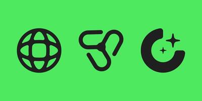 Y2K elements, trendy retro futuristic forms vector
