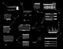 HUD callout UI design elements. vector