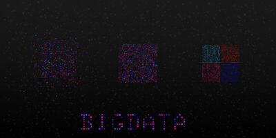 Visualization of the Big Data analytics process. vector