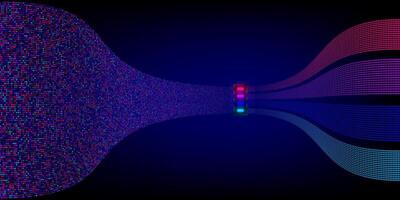 Visualization of the Big Data analysis process. vector