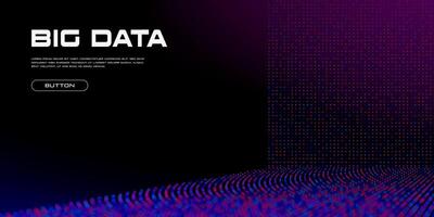 Big Data stream with Depth of Field Effect vector