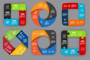Infographic chart into 4 step. Concept startup development strategy. Infographic for business information. vector