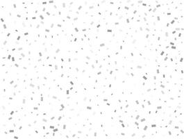 New Year silver Rectangular glitter confetti background. White festive texture. vector