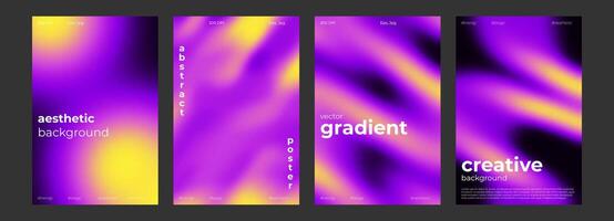 Thermal map abstract gradient cold and warm color background with infrared blurred pattern. Retro faded acid neon social media poster, stories highlight templates for digital marketing for stories vector