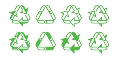 Set of recycle icon vector