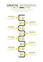 Infographic label design with icons and 8 options or steps. Infographics for business concept. Can be used for presentations banner, workflow layout, process diagram, flow chart. vector