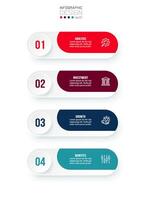 Infographic template business concept with workflow. vector