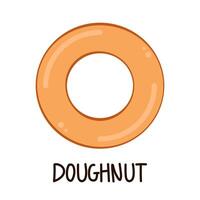 Doughnut logo design. Doughnut cartoon . Doughnut on white background. vector