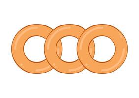 Doughnut logo design. Doughnut cartoon . Doughnut on white background. vector