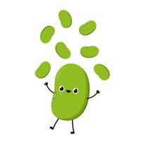 Mung Bean . Mung Bean character design. vector