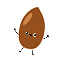 Flax seed character design. Flax seed on white background. vector