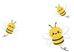 Bee . Bee character design. free space for text. blank. copy space. vector