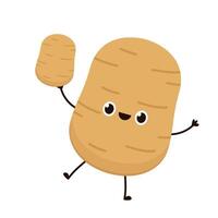 Potato character design. Potato . Potato on white background. vector