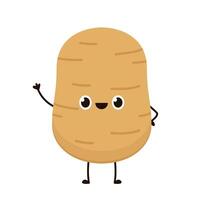 Potato character design. Potato . Potato on white background. vector