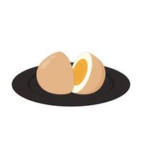 Soft Boiled Egg. Boiled Egg on white background. vector