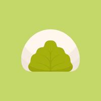 Mochi . Mochi is japan food. Mochi on green background. vector