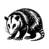 Animal black silhouette with white color background vector
